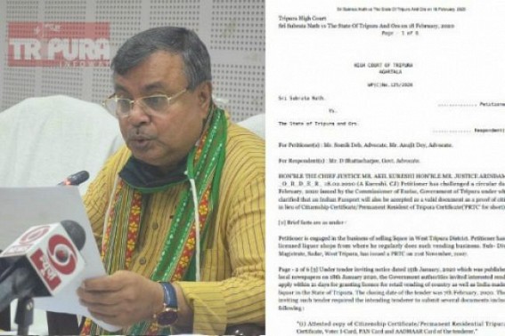 CM's tough stance against Ratan Lal's backdoor attempt for Liquer License for relatives : HC dismissed Minister Ratan Lal ’s Nephew (Liquor Seller) Subrata Nath’s petition challenging Govt’s Excise Policy CM's tough stance against Ratan Lal's backdoor attempt for Liquer License for relatives : HC dismissed Minister Ratan Lal ’s Nephew (Liquor Seller) Subrata Nath’s petition challenging Govt’s Excise Policy